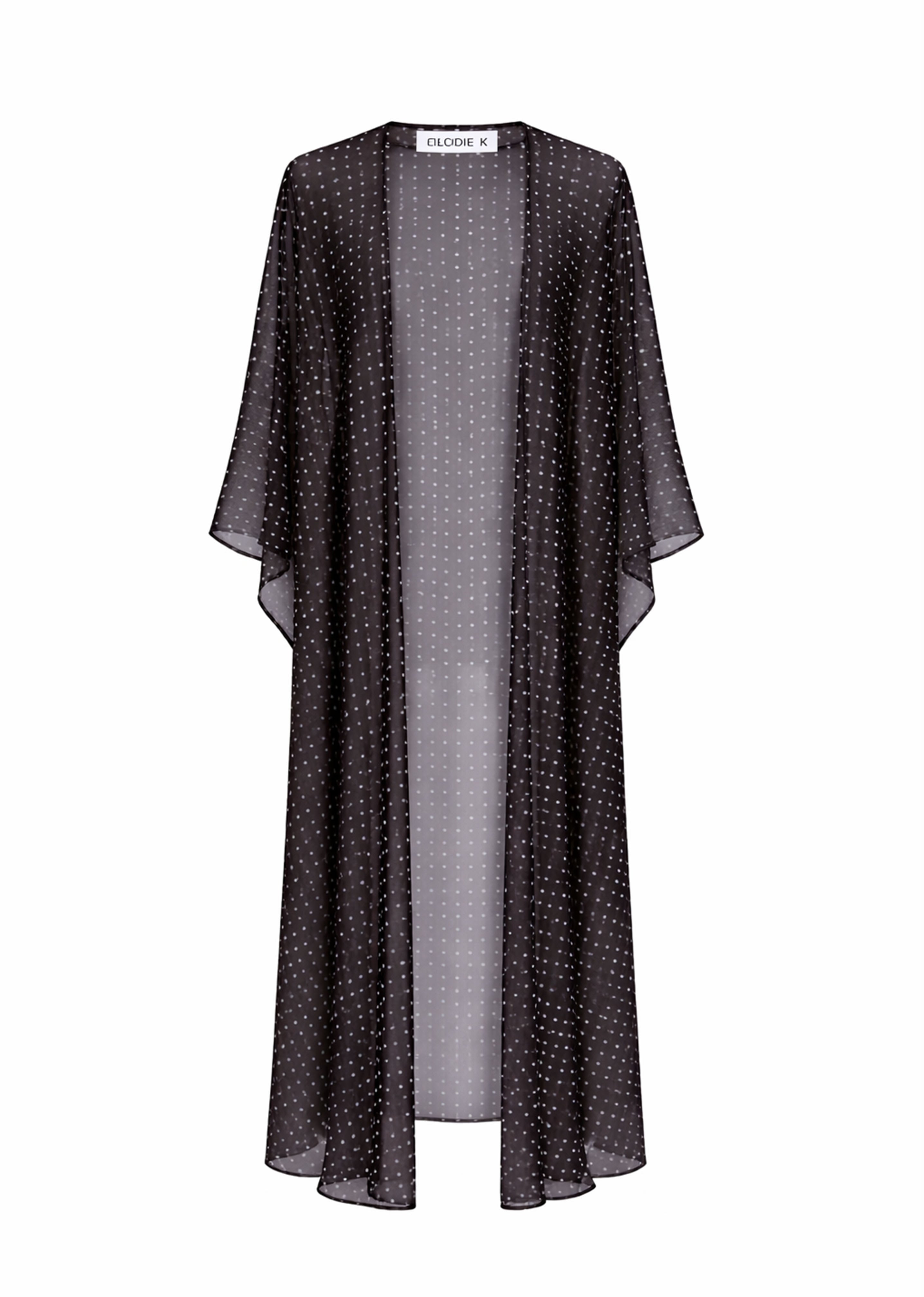 Gypsea Kimono - Black Polka Dot Silk
