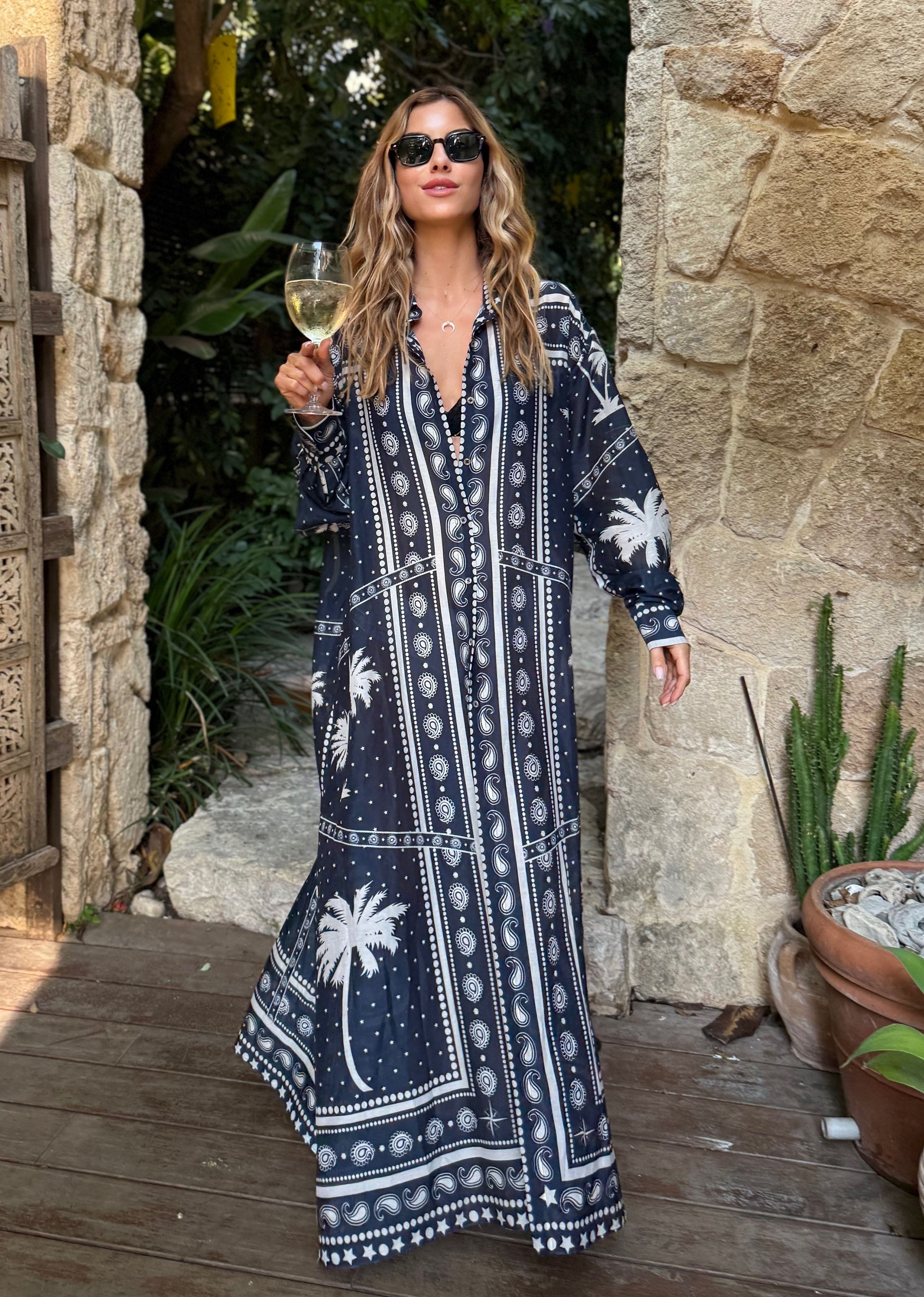 Gouverneur Maxi Shirt - Paradise Blues