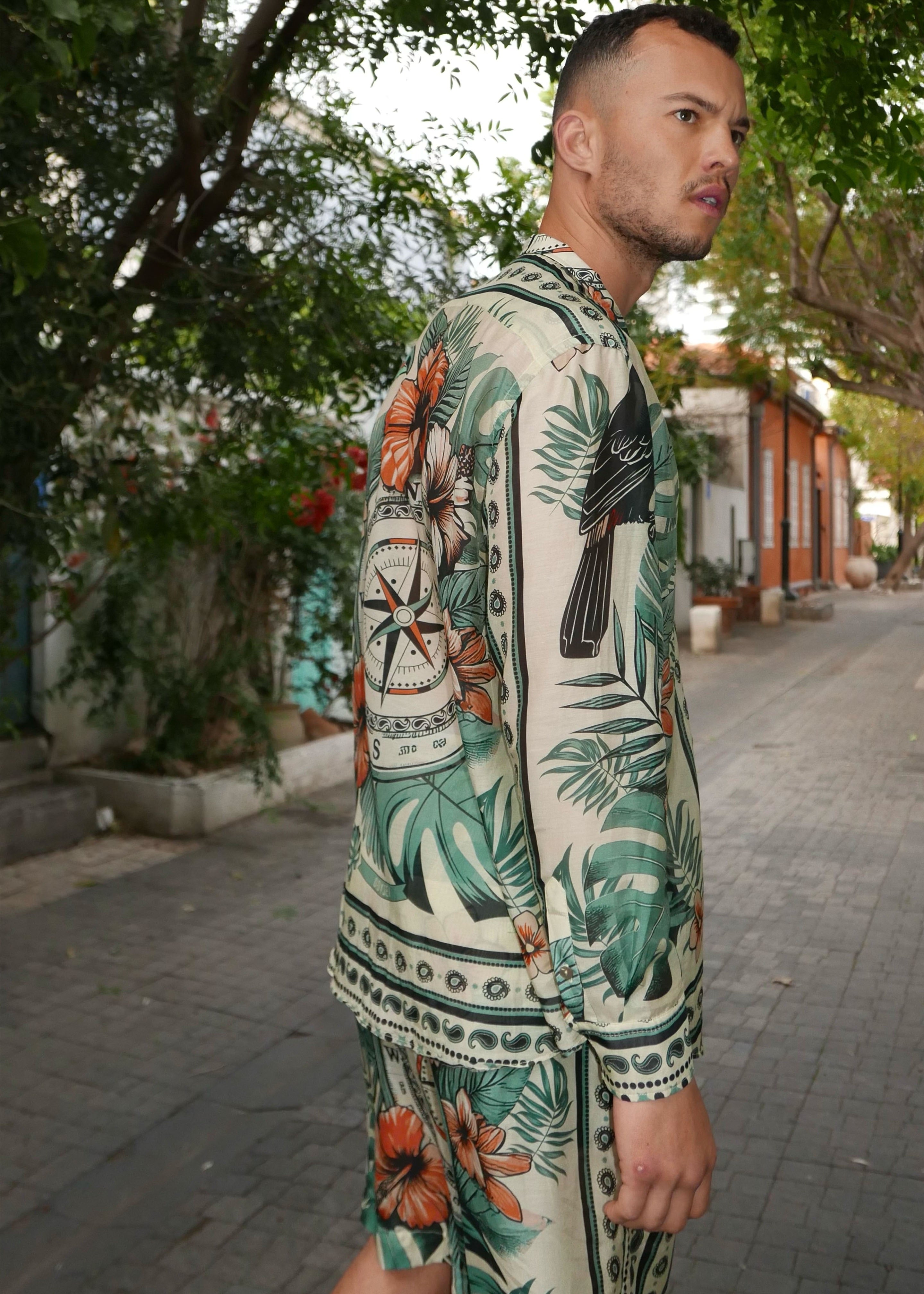 St Jean Unisex Shirt Tropical Bandana 
