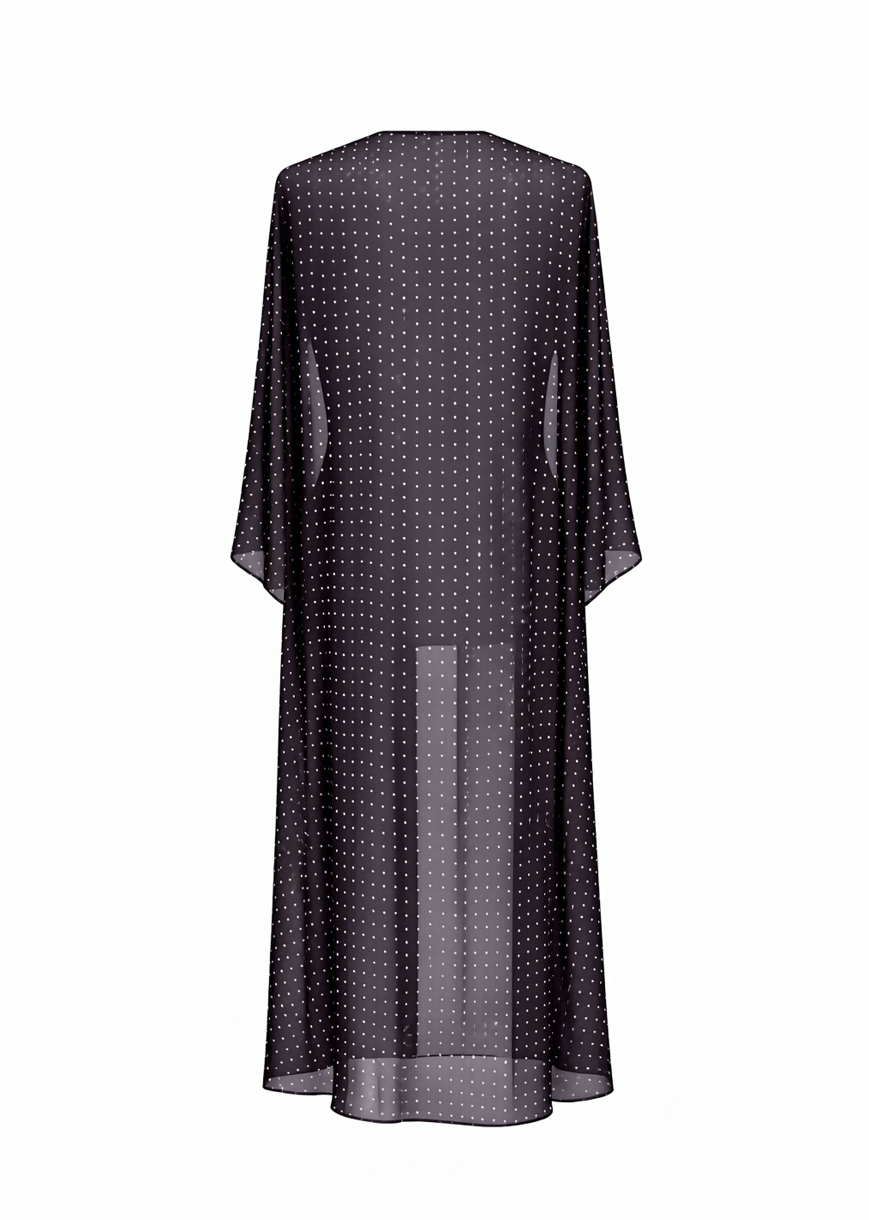 Gypsea Kimono - Black Polka Dot Silk