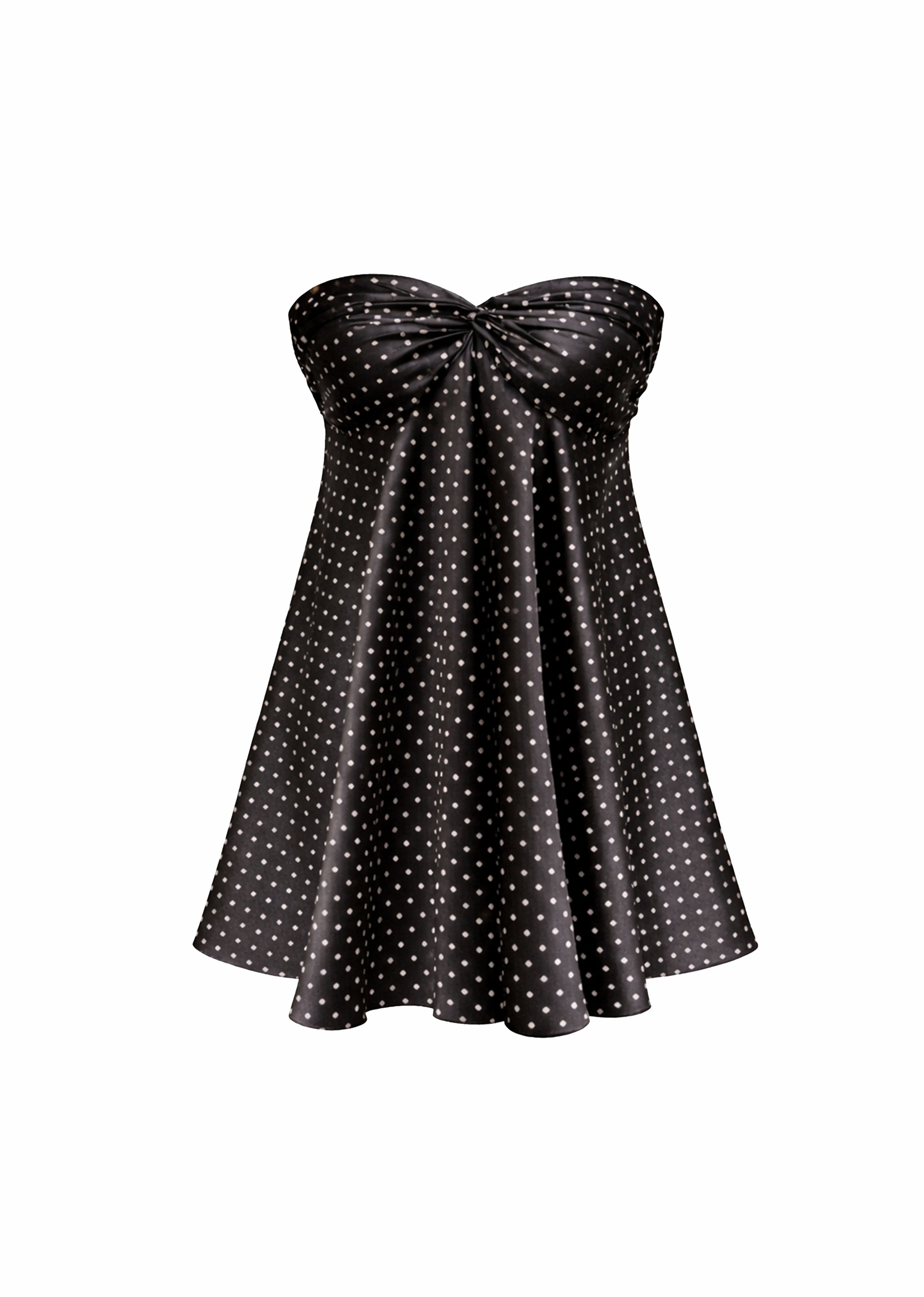Aude Mini Dress – Black Polka Dot