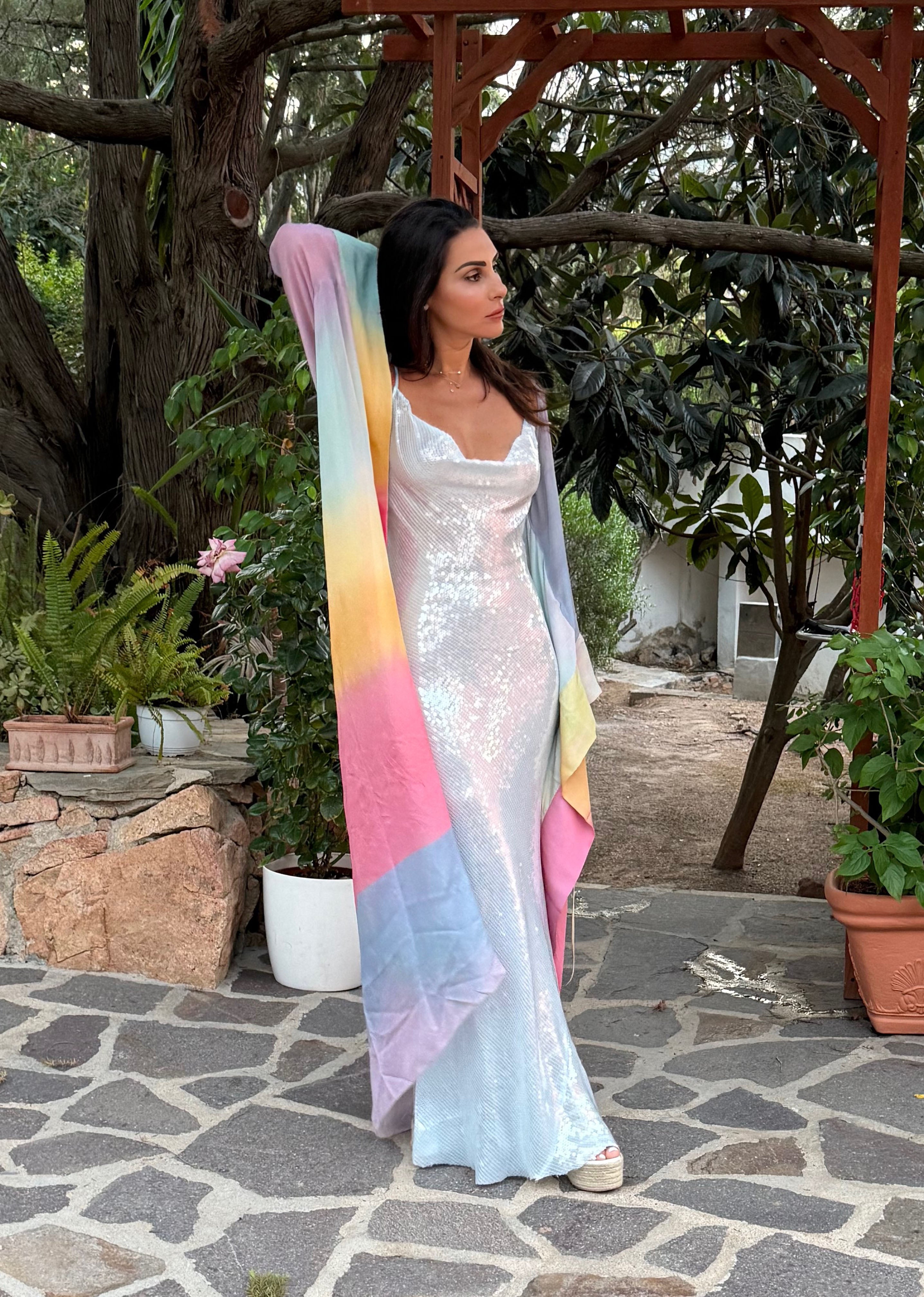 Eden Roc Dress - Light Blue Shimmer