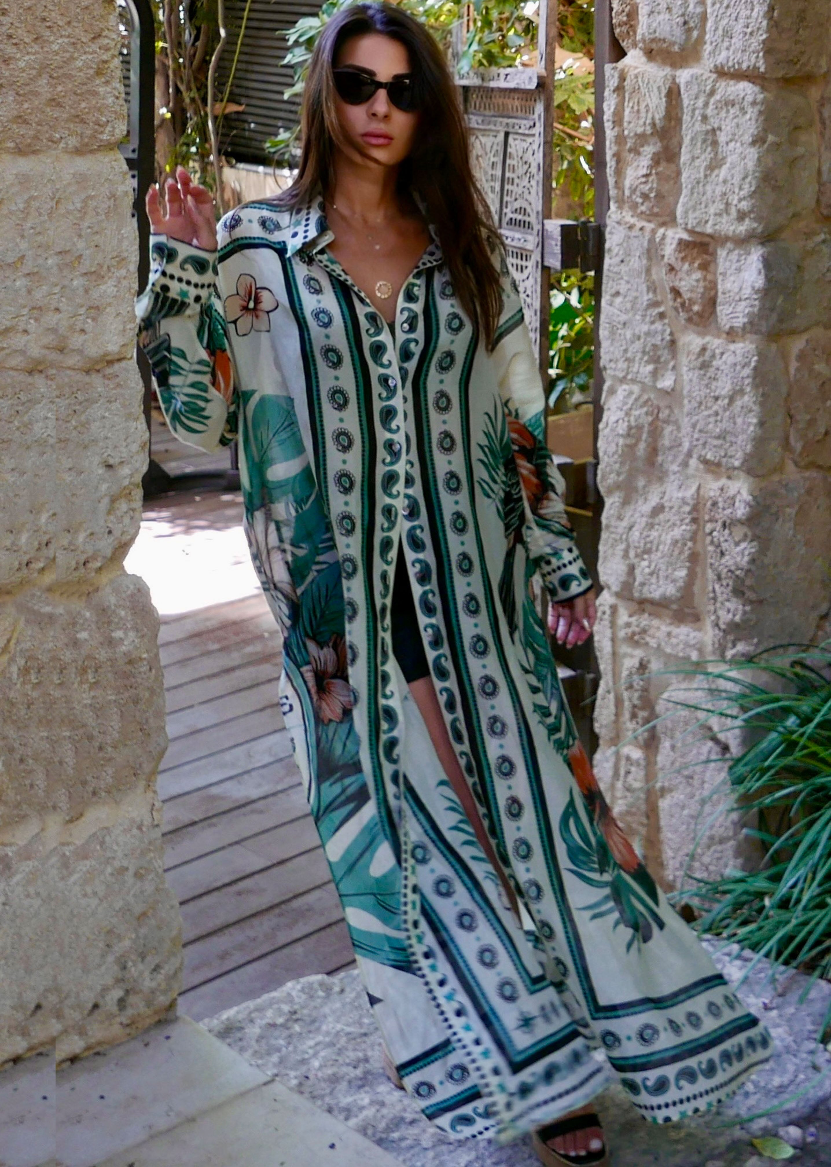 Gouverneur Maxi Shirt - Tropical Bandana